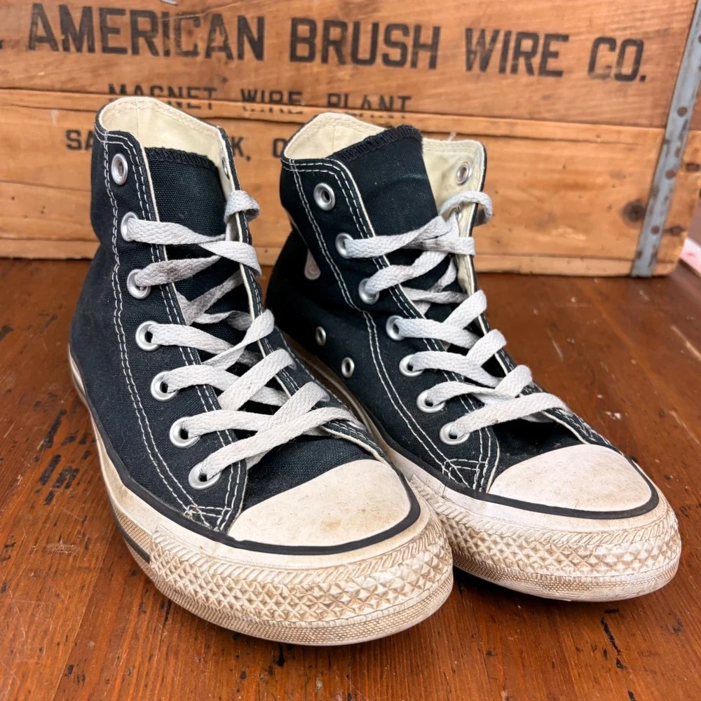 Converse Chuck Taylor All Star High Top Black Canvas‎ Sneakers W9160 Womens 6